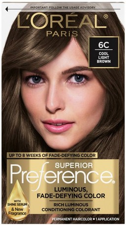 Permanent Hair Color, 6C Cool Light Brown